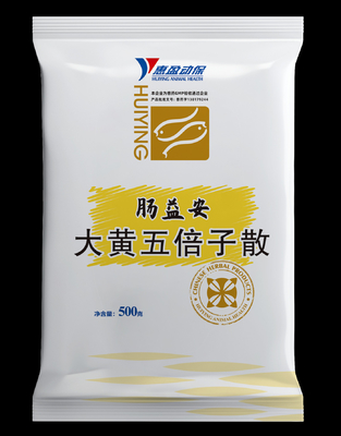 Het Poeder Traditionele ultra Fijne Chinese Kruidendiergeneeskunde van rabarbergallnut voor Bacterieel Gill Rot Skin Rot